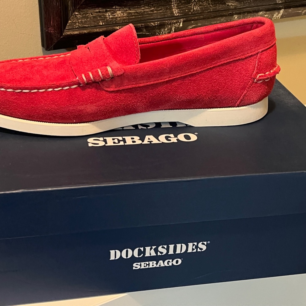 Sebago Red Docksides Women's Shoes
